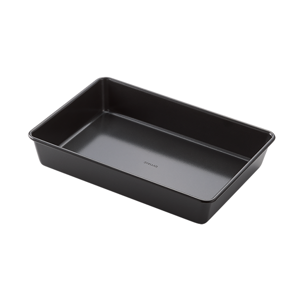 Stellar Sb59 Solid Steel Non-Stick Cake Tin/Roasting Tray 33Cm X 23Cm X 6Cm