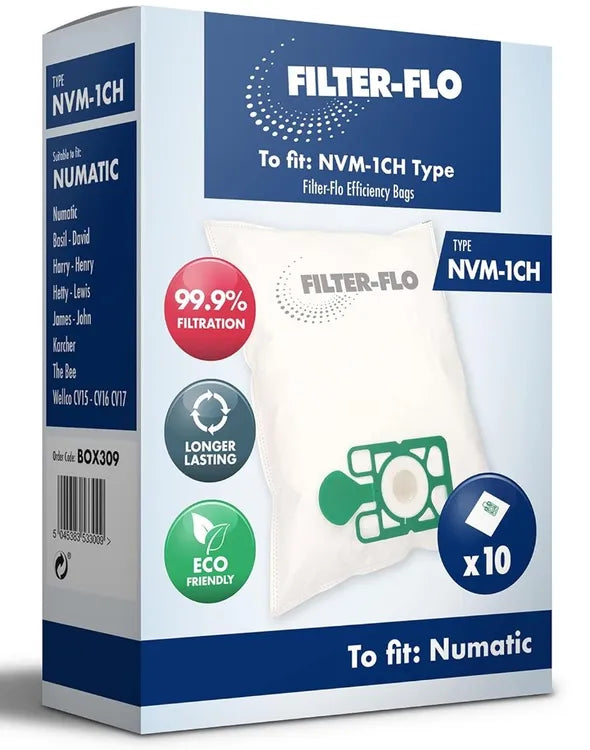 NVM-1CH Filter-Flo Synthetic Dust Bags (Box Of 10) (BOX309)