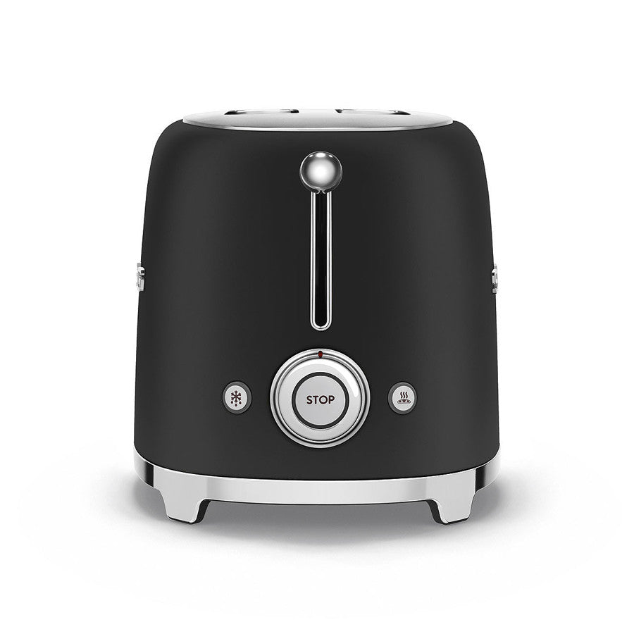 Smeg 50's Style Retro TSF01BLMUK 2 Slice Toaster - Matte Black