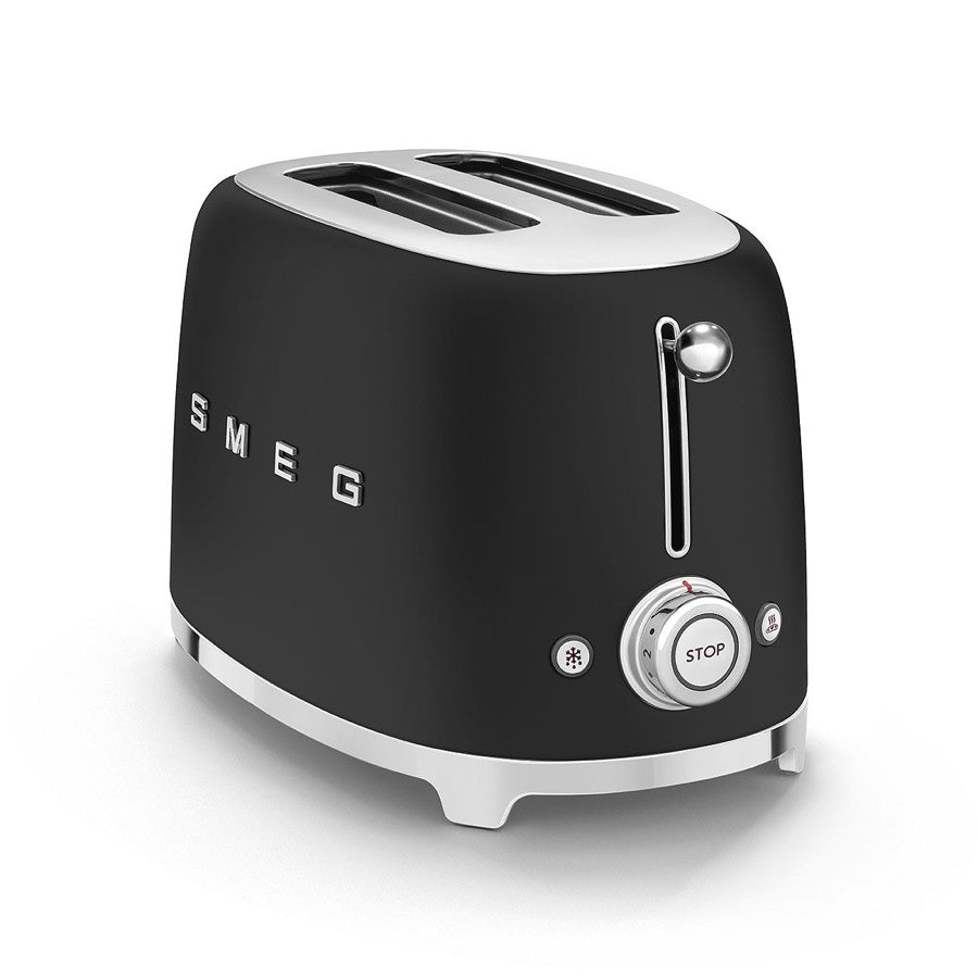 Smeg 50's Style Retro TSF01BLMUK 2 Slice Toaster - Matte Black