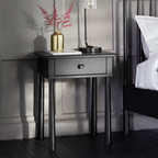 Harbin 1 Drawer Bedside Table Black