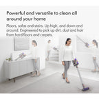 Dyson V8ABS-2023 Cordless Stick Vacuum Cleaner - 40 Minutes Run Time - Silver/Yellow