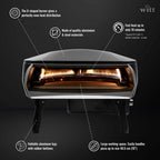 Witt Etna Fermo Pizza Oven 16" - Black