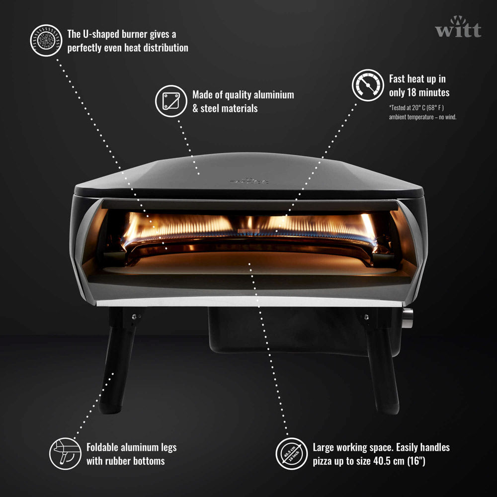 Witt Etna Fermo Pizza Oven 16" - Black