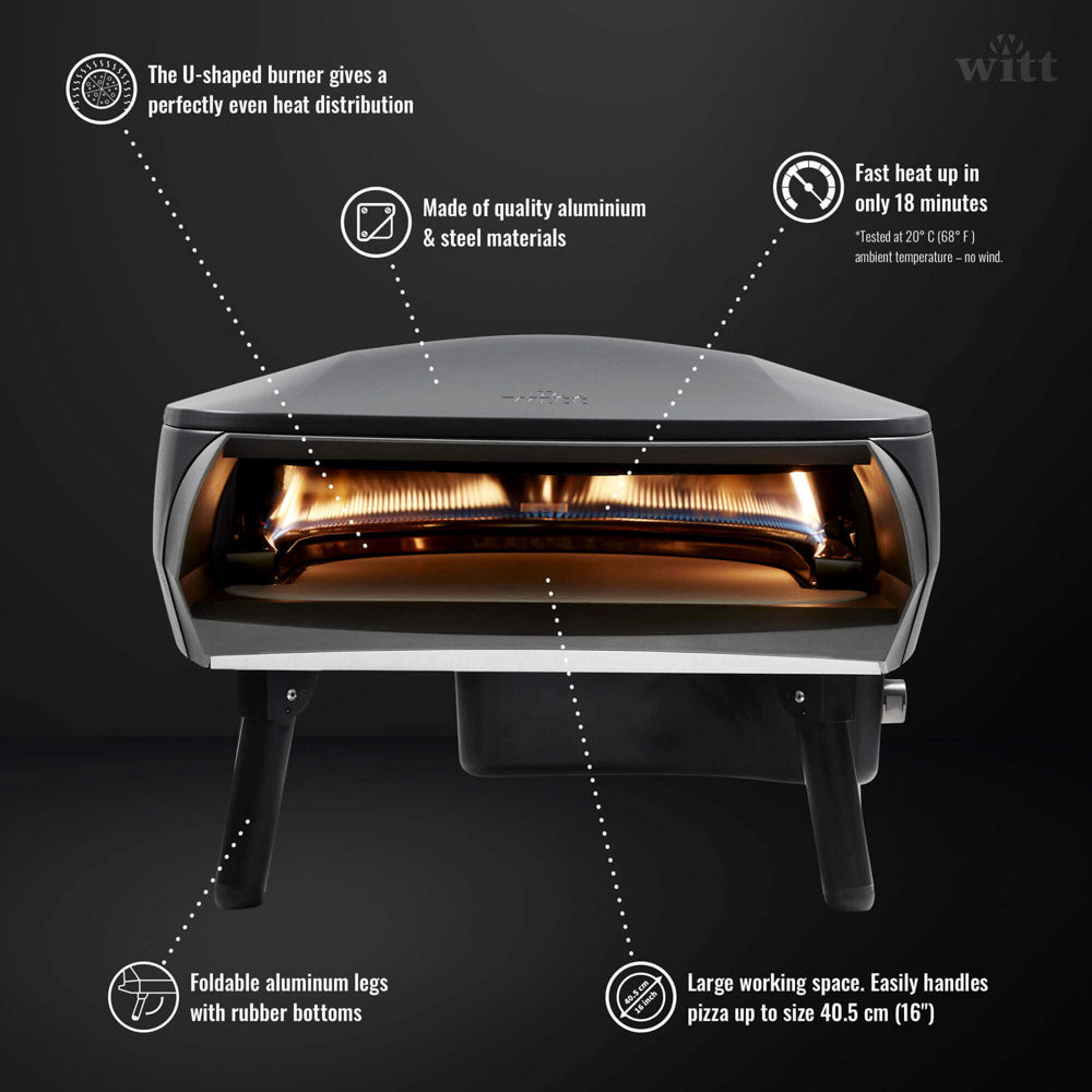 Witt Etna Fermo Pizza Oven 16" - Graphite