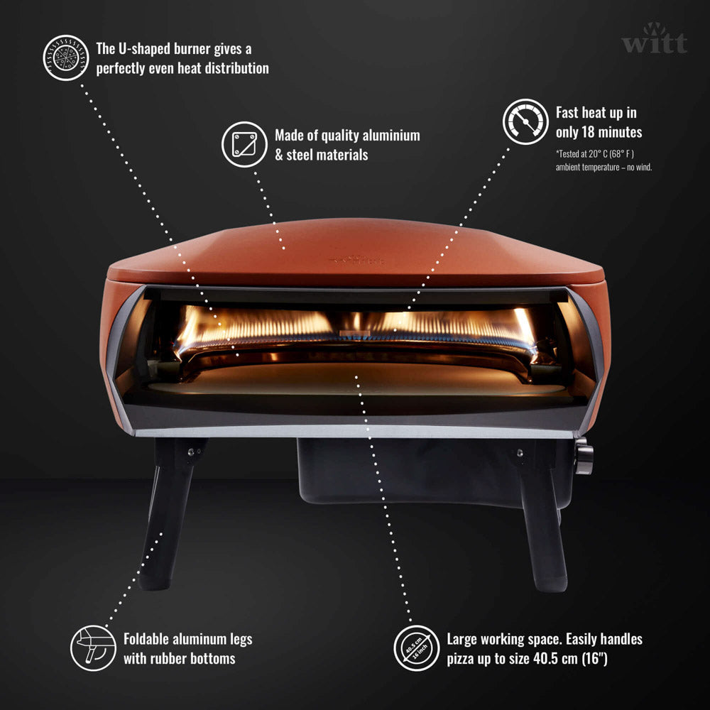 Witt Etna Fermo Pizza Oven 16" - Orange