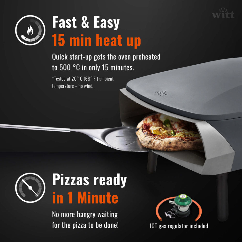 Witt Etna Rotante Pizza Oven 16" - Graphite