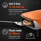 Witt Etna Rotante Pizza Oven 16" - Orange