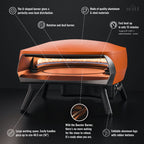 Witt Etna Rotante Pizza Oven 16" - Orange