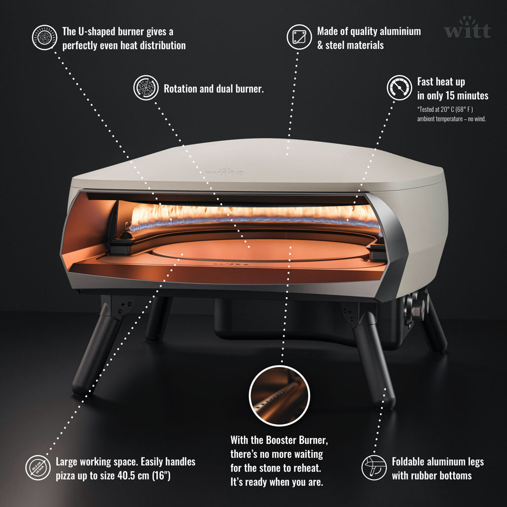 Witt Etna Rotante Pizza Oven 16" - Stone