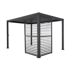 Nova <br> Titan 1m Aluminium Side Wall With Adjustable Louvres for 3m Titan Pergola - Grey
