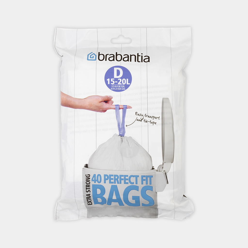 Brabantia 40 Perfect Fit Bin Liners D 1520L 362187 Romerils