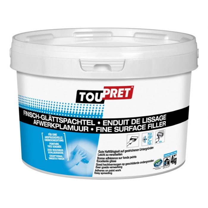 Toupret Fine Surface Filler 1.5kg LIP01.5GB Romerils