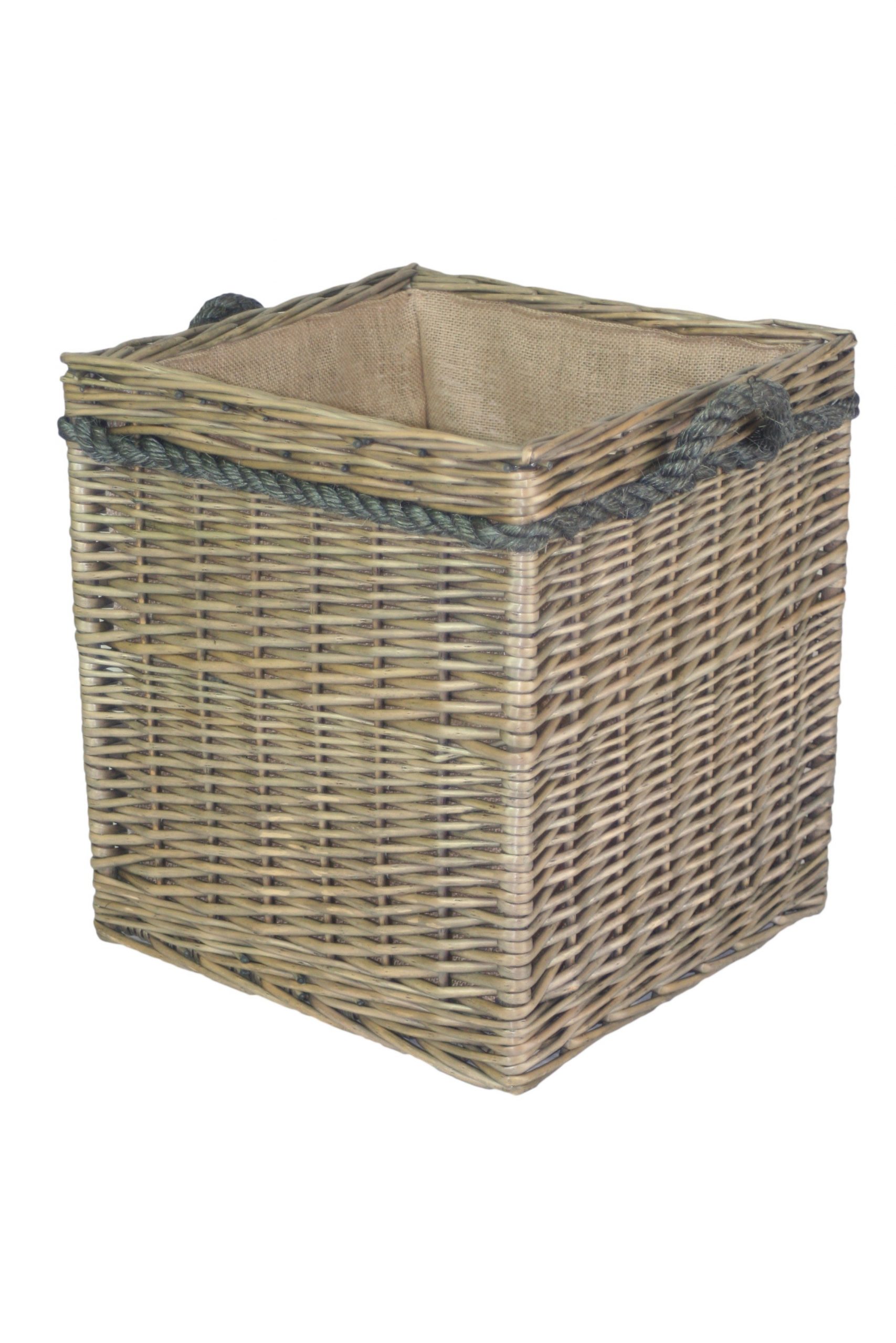 Willow - Square Rope Handled Storage Basket - Romerils