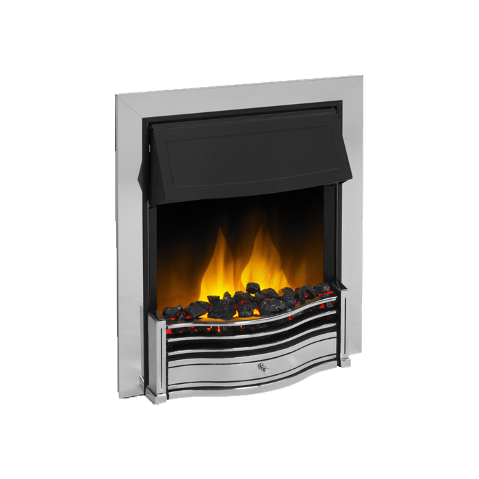 Dimplex - Danesbury Chrome Optiflame Inset Electric Fire - Romerils Jersey