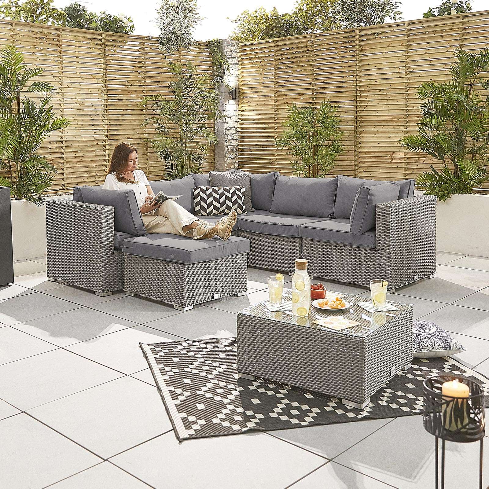 Nova Heritage Chelsea 1A Corner Sofa Set White Wash Romerils Jersey
