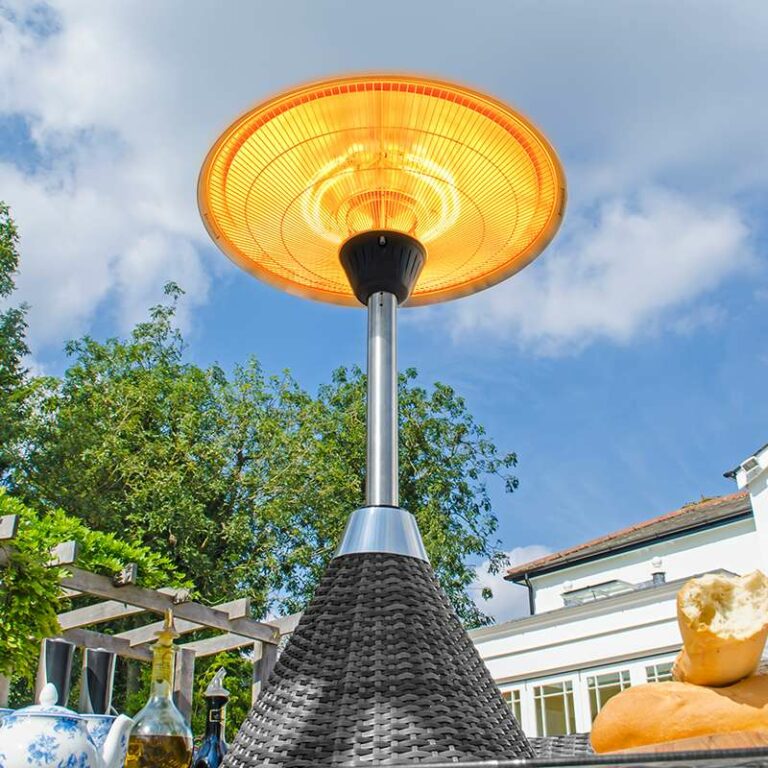 Nova Patio Heater 2100w Rattan Table Top Grey Romerils Jersey