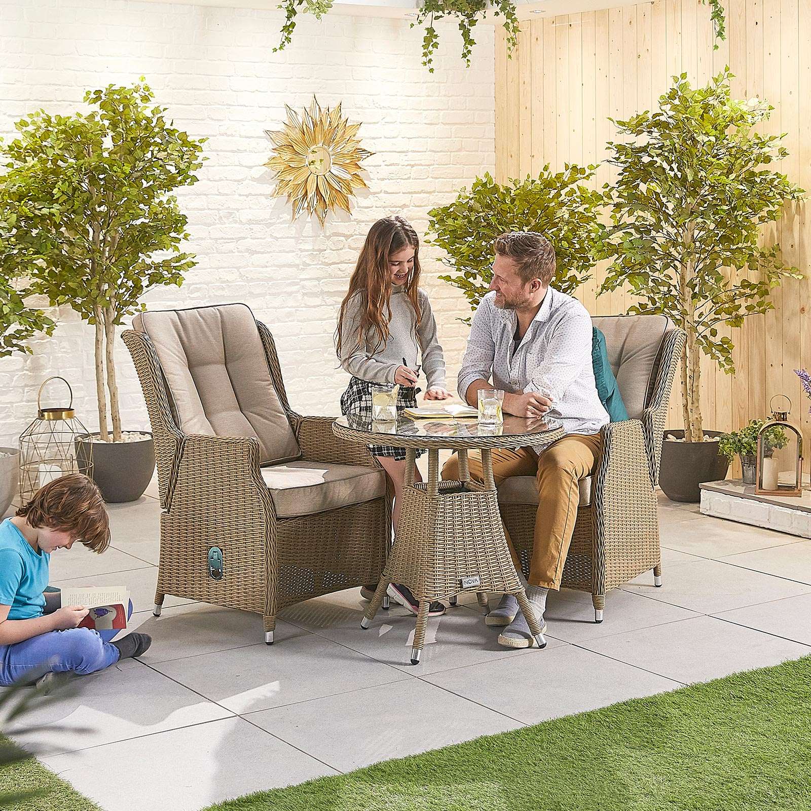 2 seater rattan sales effect bistro set