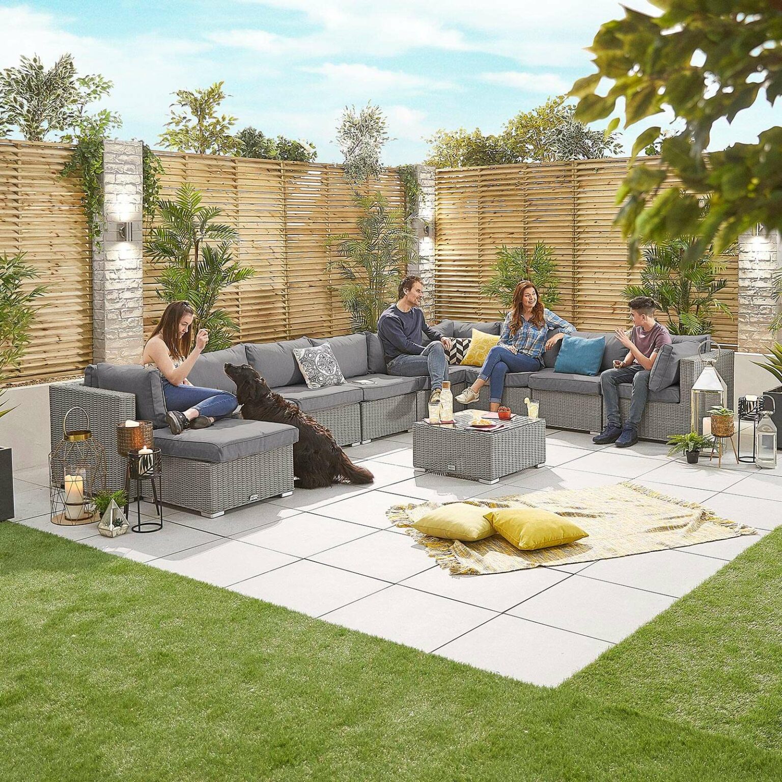 Nova Heritage Chelsea 3A Rattan Corner Sofa Set White Wash Romerils