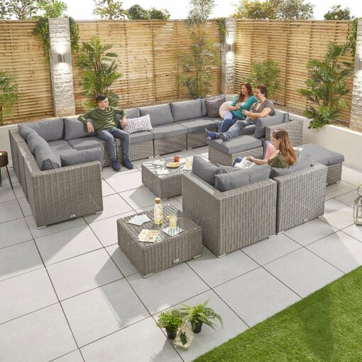 Nova Heritage Chelsea 5A Rattan Corner Sofa Set White Wash Romerils