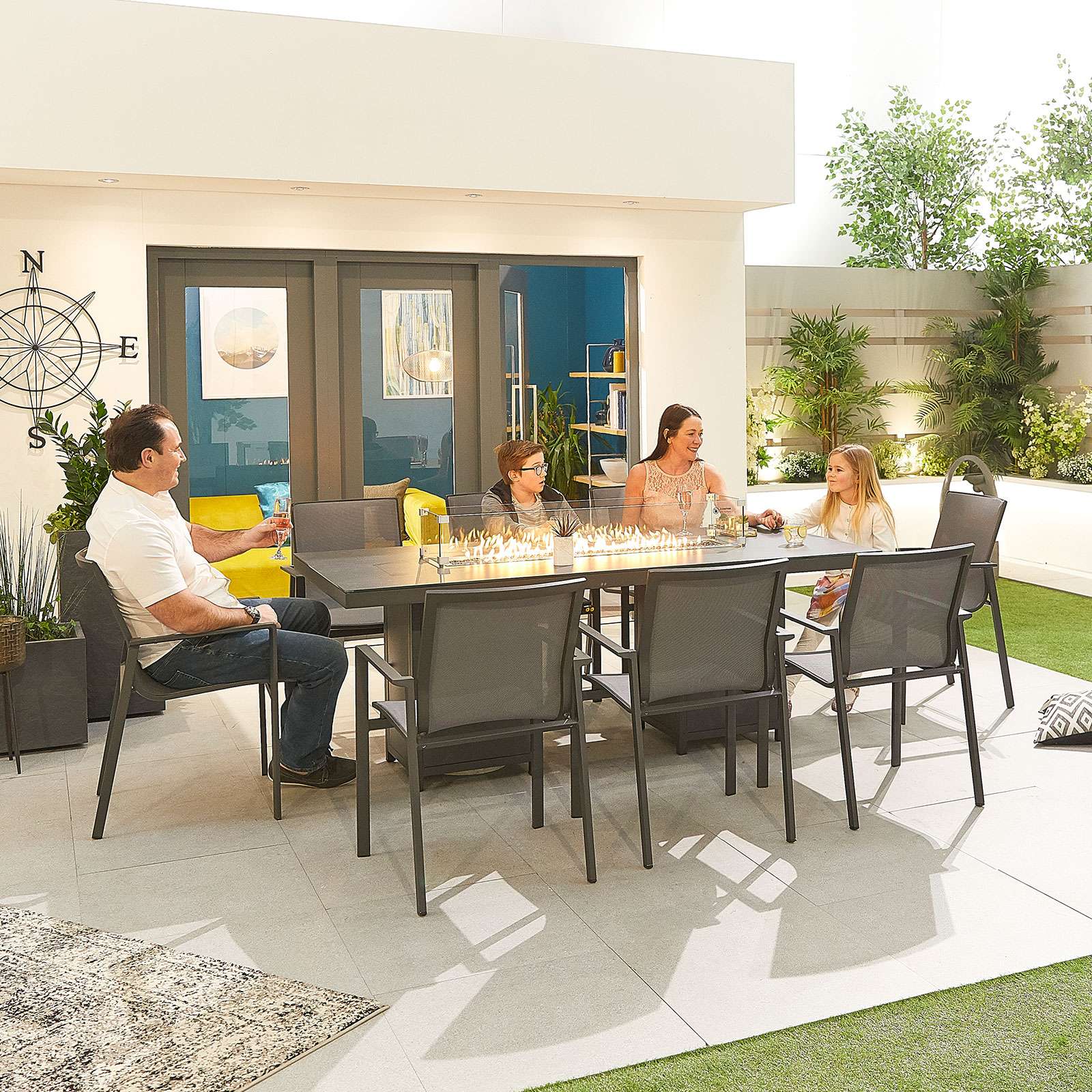 Milano 8 online piece patio set