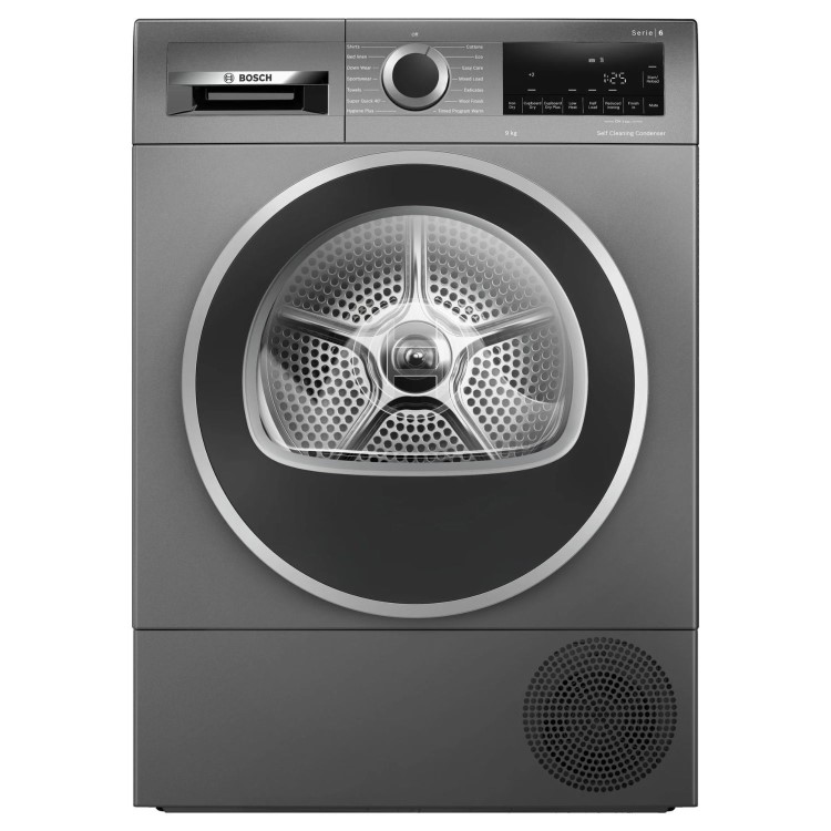 Bosch Series 6 WQG245R2GB 9Kg Heat Pump Tumble Dryer - Graphite