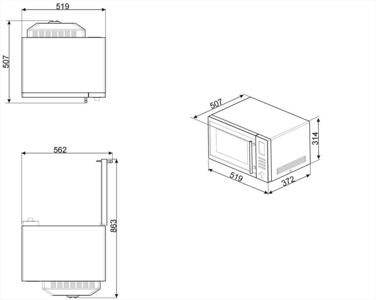 Smeg MOE34CXIUK 34 Litre Combination Microwave Oven Stainless Steel