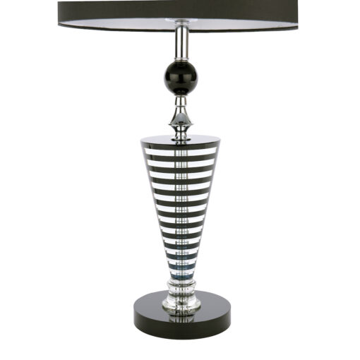 Hudson Table Lamp Black/Clear Crystal With ShadeBlack Crystal Romerils