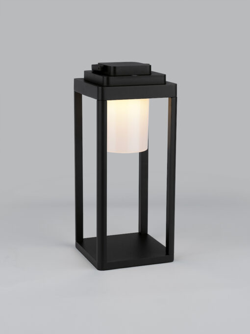 Lester Rechargeable Outdoor Table Lantern IP44Matt Black Romerils