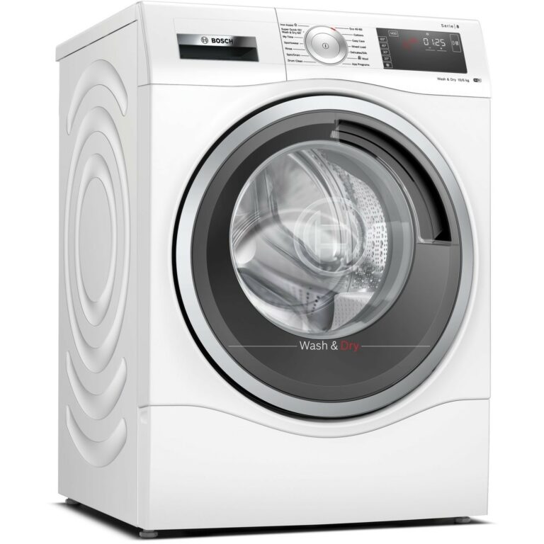 Bosch Series 8 WDU8H541GB 10kg / 6kg Washer Dryer with 1400 rpm White Romerils Jersey