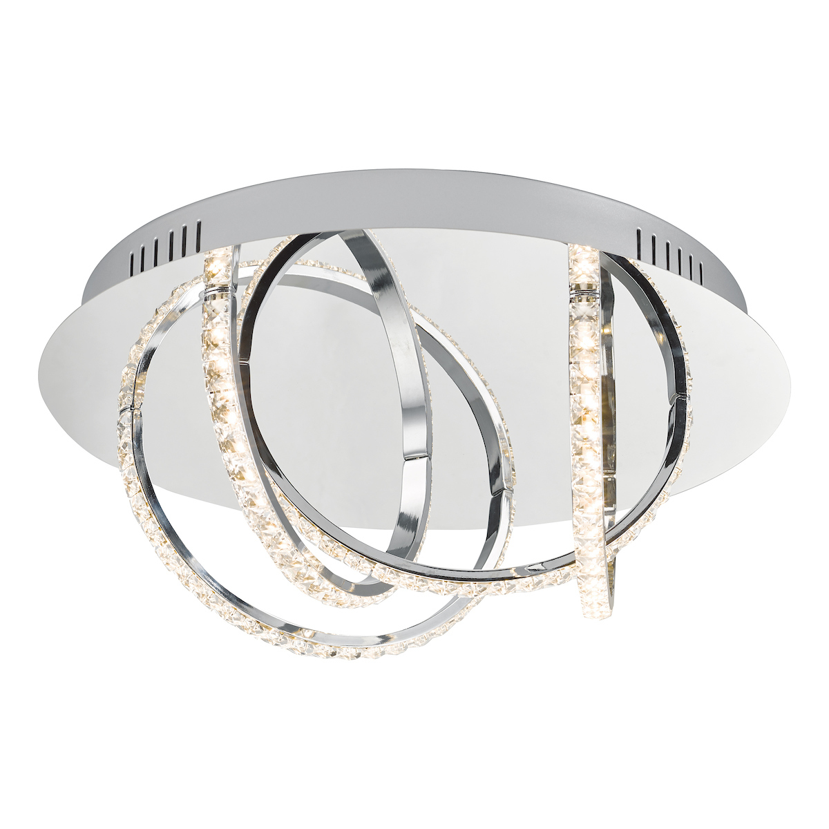 Zancara Small 4 Light Flush Polished Chrome and Crystal LEDPolished Chrome  - Romerils Jersey