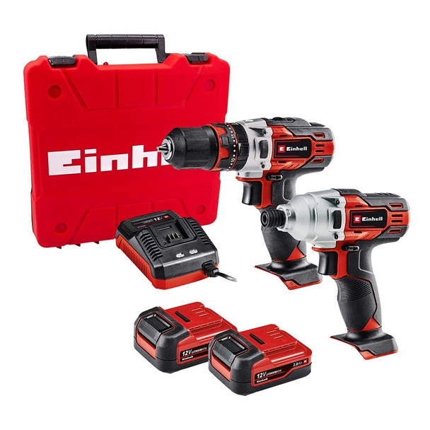 Einhell 12V Combi Drill & Impact Driver Twin Pack With 2 X 2Ah