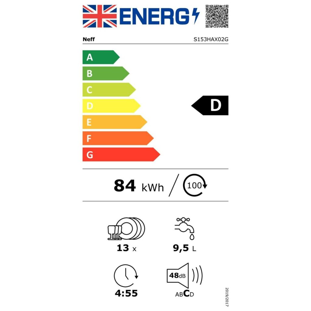 Neff N30 S153HAX02G Wifi Connected Fully Integrated Standard Dishwasher
