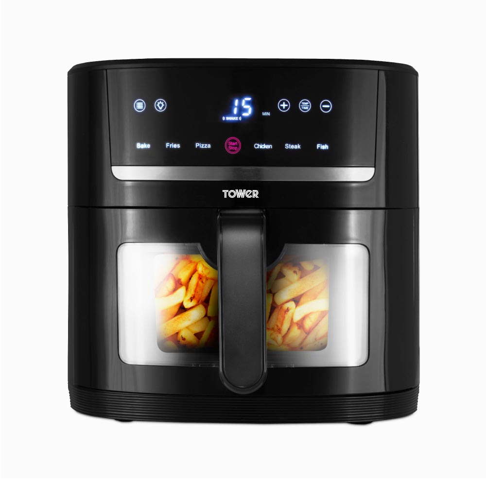 Tower T17118 Vortx Black 8L Space Saver Digital Air Fryer Romerils Jersey