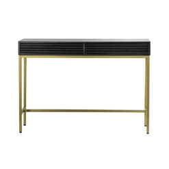 Alternative view of Pavlova 2 Drawer Console Table Black / Gold