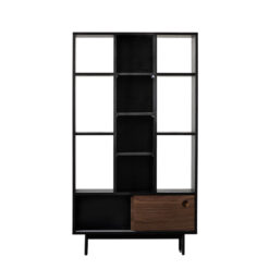 Alternative view of Lisbon Display Unit Black / Walnut