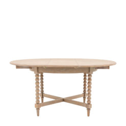 Alternative view of Mataro Round Extending Dining Table Natural Oak