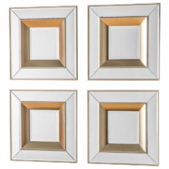 Alternative view of Bodensee Mirror Square Gold / Silver (4 Pack)