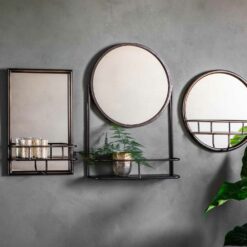 Alternative view of Lichtenstein Round Mirror Black