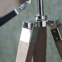 Alternative view of Pacific Hereford Grey Wood and Silver Metal Film Tripod Table Lamp 30-300-C
