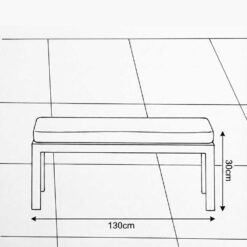 Alternative view of Nova <br> Phoenix Double Bench Stool - Grey