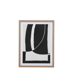 Alternative view of Abstract Noir et Blanc Framed Art