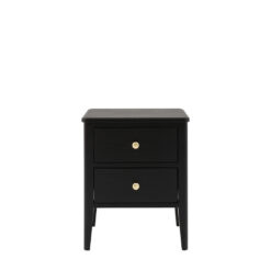 Alternative view of Arla 2 Drawer Bedside Table Black