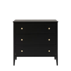 Alternative view of Arla 3 Drawer Chest of Drawers Black