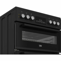Alternative view of Beko EDC6731K 60cm Double Oven Electric Cooker with Vitroceramic Hob - Black