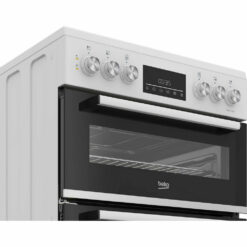 Alternative view of Beko EDC6731W 60cm Double Oven Electric Cooker with Vitroceramic Hob – White