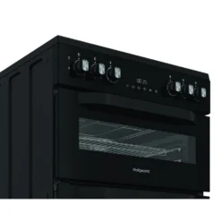Alternative view of Hotpoint HDE6VDC2B1 60cm Double Oven Electric Cooker with Ceramic Hob - Black