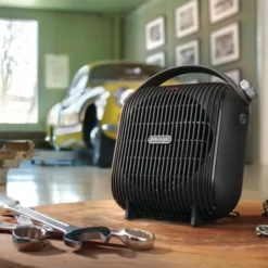 Alternative view of Delonghi HFS30C24.DG 2400w Fan Heater Capsule Hobby Portable Heater Black