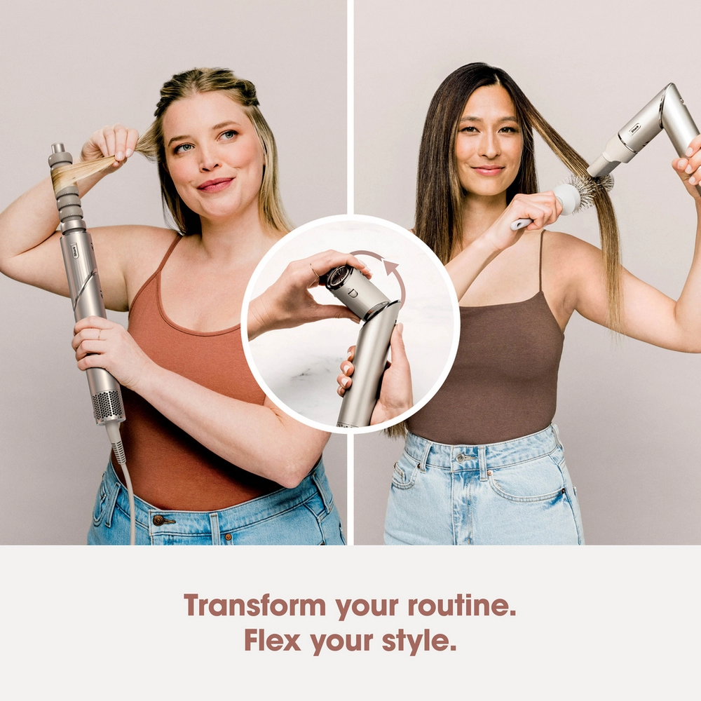 Shark HD436SLUK FlexStyle Air Styler & Hair Dryer for Straight & Wavy Hair - 4 Attachments - Stone - Image 5
