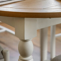 Alternative view of Oxford Round Extending Dining Table White